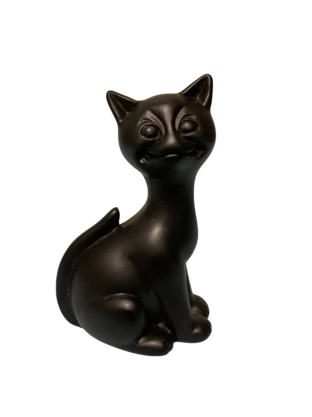 Primitive Look Lucky Black Bog Cat Good Luck Figurine Halloween Decor